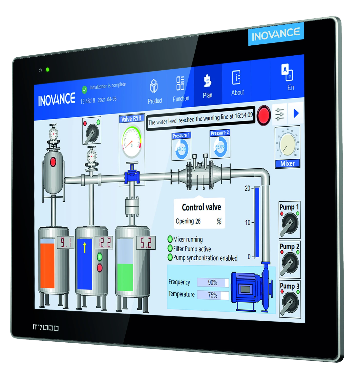 Interface homme-machine industrielle Inovance